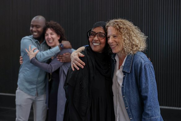 From left: Feisal and Nicole Schlesinger and Naima and Karen Silberberg.