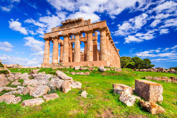 The Temple of Hera in Selinunte.  