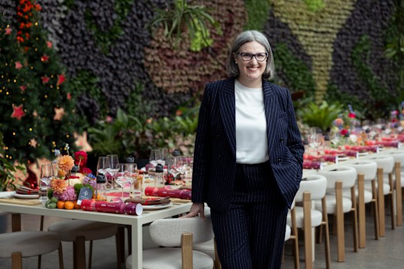 Coles CEO Leah Weckert at the launch.