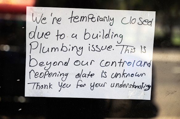 Jerry’s Pizza in Manly told customers on Facebook on October 23 that they would be closed until further notice. There is also a handwritten sign hung outside their shop.