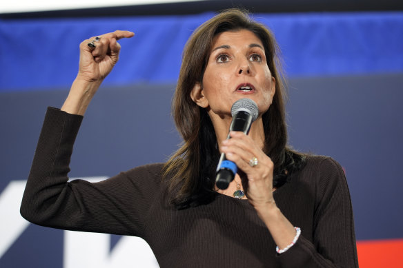 Republican presidential candidate Nikki Haley.
