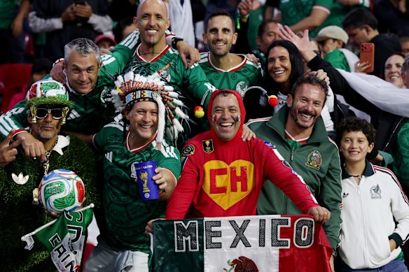 Mexican fans show their support.