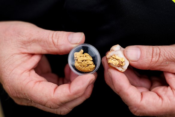 Finding gold is often hot, hard, dirty physical work involving lots of walking and digging in remote and difficult-to-get-to locations, prospectors say.