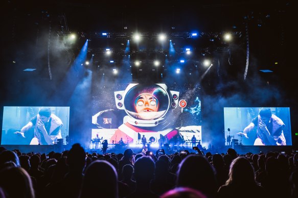 We have lift-off: cartoon heroes Gorillaz.