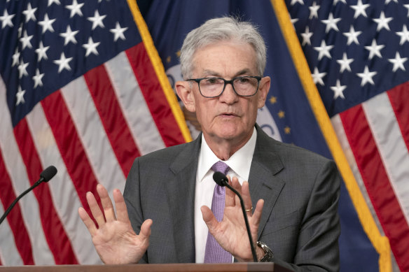 Fed chief Jerome Powell. The US central bank may have to unveil a jumbo rate cut next month. 