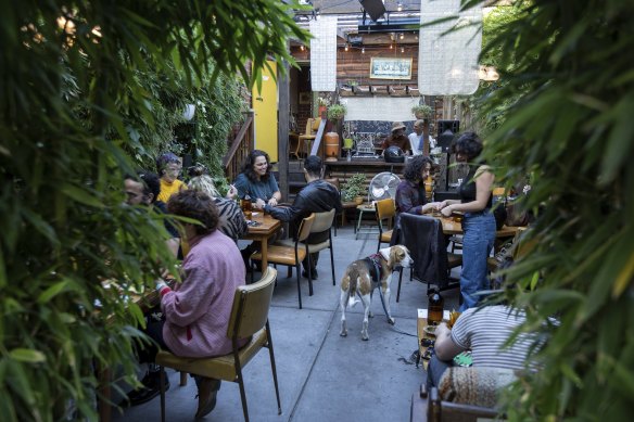 The next-gen Greek restaurant has a dog-friendly courtyard.