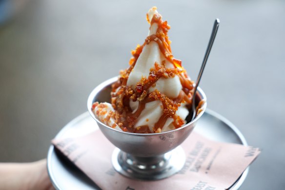 Cattle oil caramel and soft service with ticking confectionery.