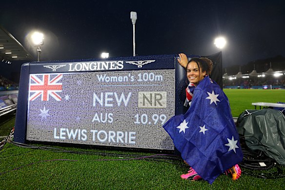 Lewis won 100m bronze in an Australian record time earlier in the week.