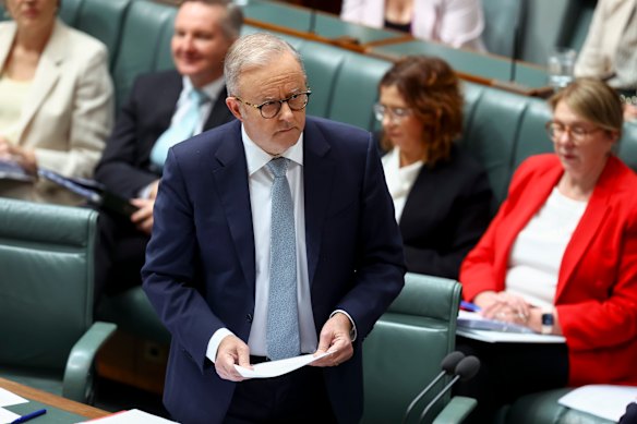 Prime Minister Anthony Albanese was asked about changes to capital gains tax during question time on Thursday.