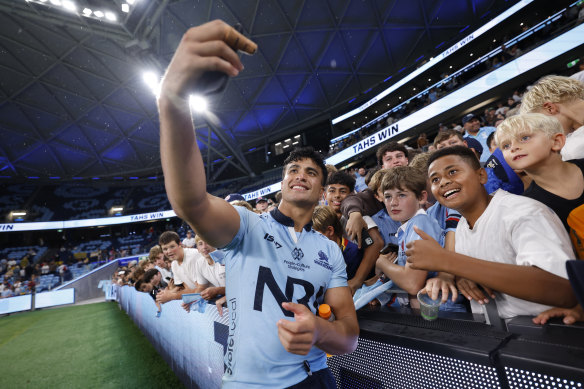 Super Rugby stars suchas Joseph-Aukuso Suaalii could be taking on the likes of Toulouse and Leinster by 2028.