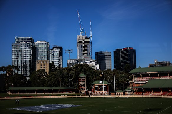 The man was running laps of North Sydney Oval when the alleged altercation occurred. 