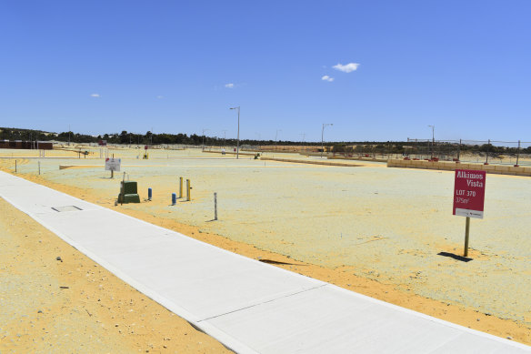 The stimulus boom to build new homes in Perth meant developers  running out of land to market.