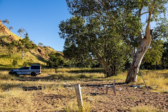 A stretch of the Todd River behind the Old Timers Camp in Alice Springs. 
