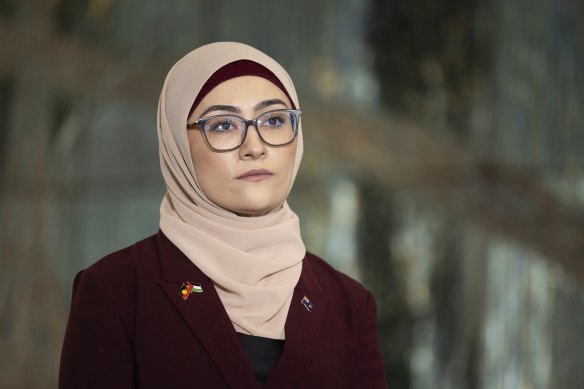 Fatima Payman says an older male colleague made sexually suggestive and racial comments towards her.