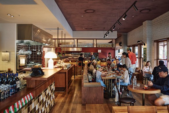 Inside Pizzateca Lupa in South Melbourne.