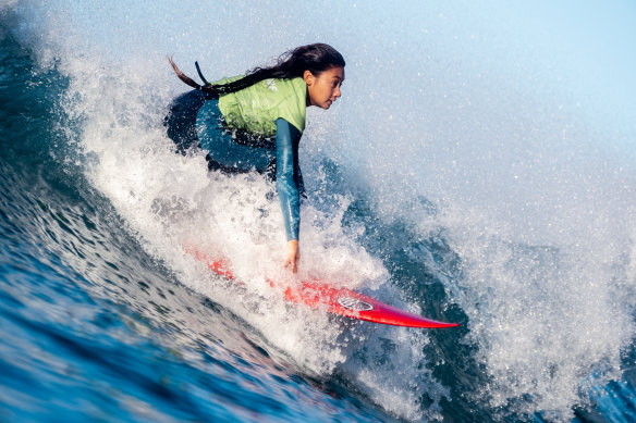 Lilliana Bowrey as Poppy Tetanui in Surviving Summer, which was shot on Victoria’s surf coast.