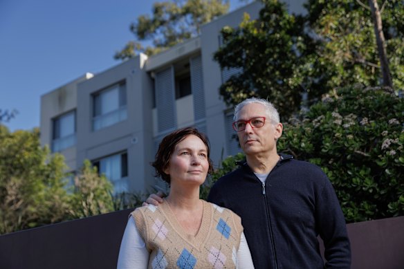 “Any support … would be very gratefully received”: Eastwood apartment owners Caroline and Graeme Edwards. 