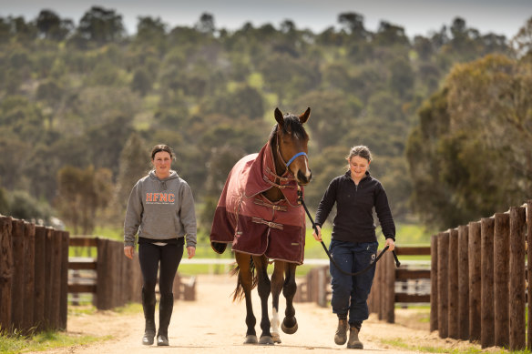 Darren Weir’s daughters, Taige (left) and Bonnie, have been removing horses from his property.