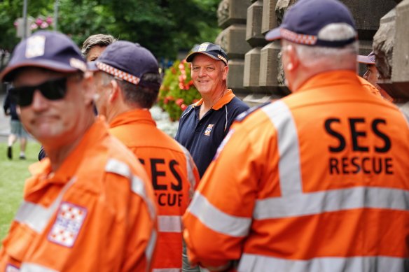 Olifiers outside Melbourne Town Hall on Friday.