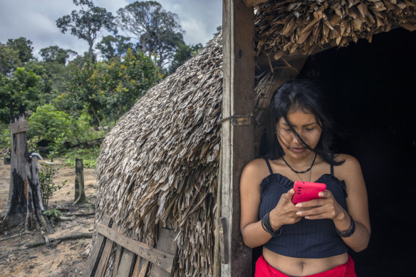 High-speed internet has arrived in the Manakeiaway village of the Marubo indigenous people in Brazil’s Acre state.
