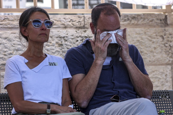 Rachel Goldberg-Polin and Jonathan Polin, parents of Israeli-American hostage Hersh Goldberg-Polin, who was killed in Hamas captivity.