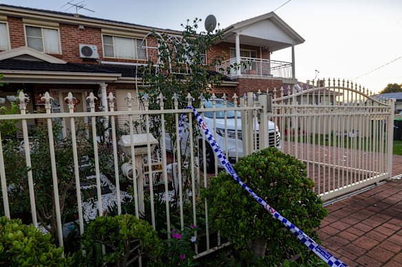 A Canley Heights home remained a crime scene on Wednesday morning after a shooting the night before.