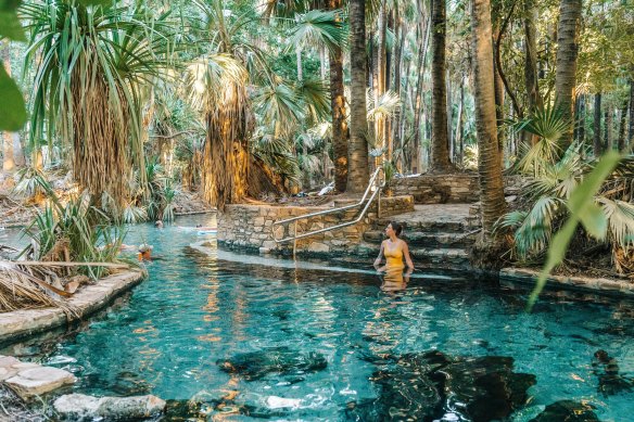 Mataranka is renowned for its sandy-bottomed thermal pool.