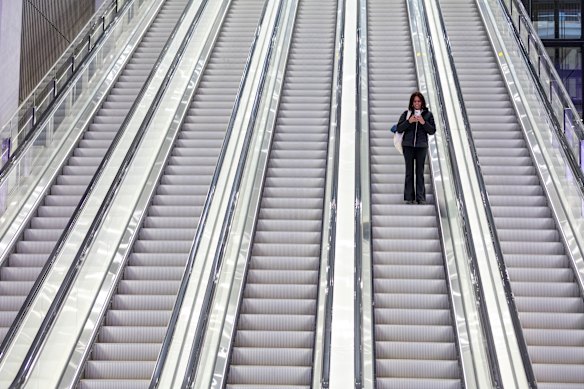 Congestion shouldn’t be a problem on the wall of escalators at Town Hall.  