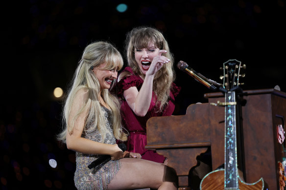 Taylor Swift invited label mate and compatriot Sabrina Carpenter to open for her on her most recent tour to Australia.