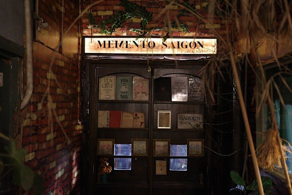 Doorway to Narnia … the speakeasy-style entrance to Memento Saigon.