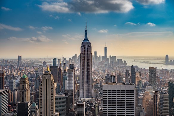 The Empire State Building in New York City.