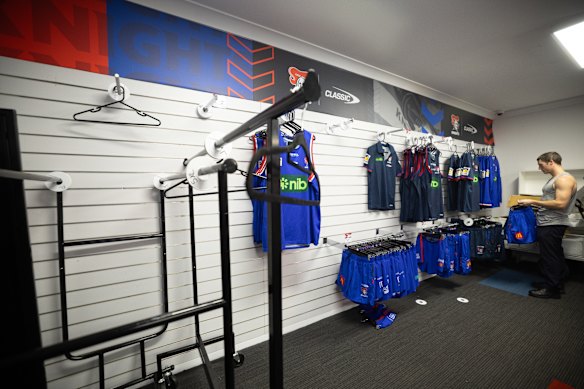 Stores selling Newcastle merchandise looked like they’d been ransacked.