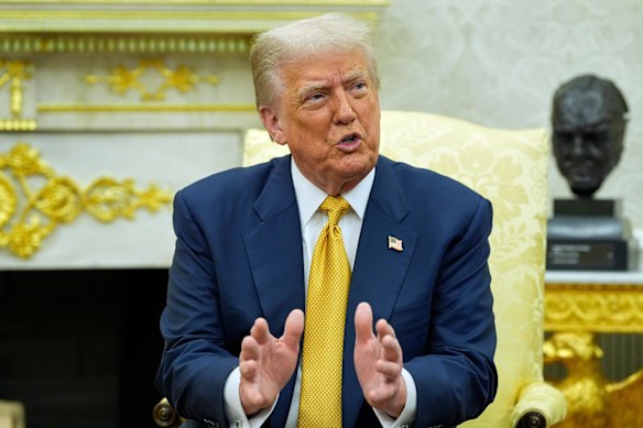 President Donald Trump said it seemed appropriate for his deputy attorney-general to meet with Ghislaine Maxwell.