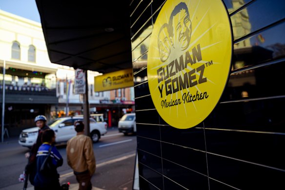 Guzman y Gomez’s first location in Newtown. The burrito chain is going after McDonald’s’ strong coffee sales.