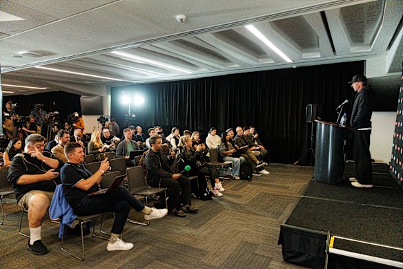 Kyle Shanahan’s press conference on Monday.