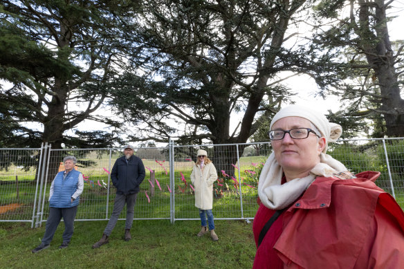 Debora Semple and  other locals with concerns around the planning process for the Daylesford farmland.