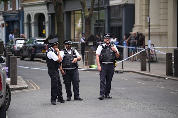 Four men have been taken to hospital.