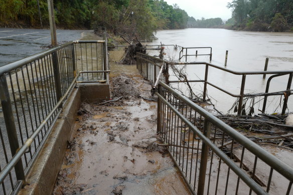 Lismore’s Wilson River is set to reach levee height on Tuesday.