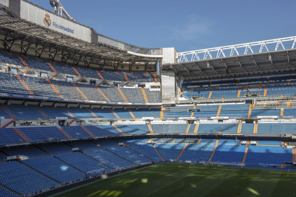 Real Madrid's home stadium, the Santiago Bernabeu, will become a medical storage centre.