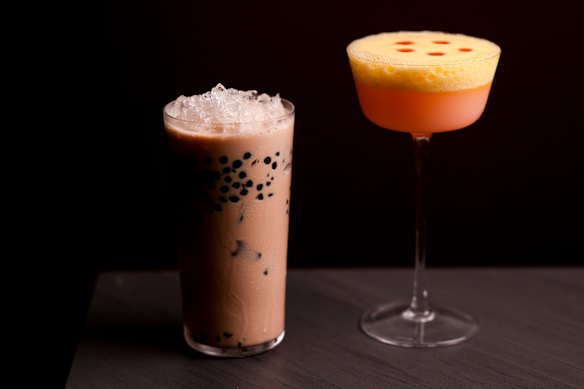 Mi-Bubble cocktail and Golden Serenade.
