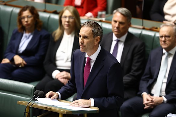 The treasurer delivers his budget.