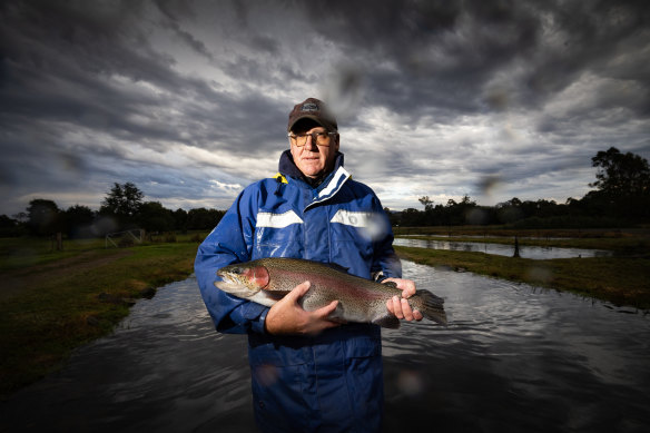 Goulburn River Trout co-owner Ed Meggitt remains on edge after the devastation of the October 2022 floods and the record rain event earlier this month. 