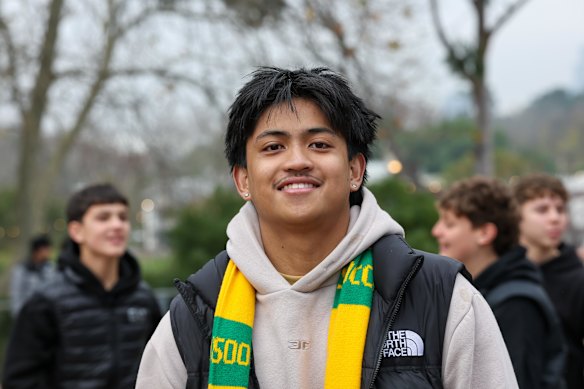 Sam Pragnell said the atmosphere inside  Federation Square was electric.