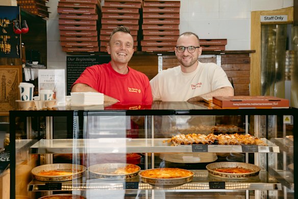 The Burek Brothers, Jovan and Nikola Radevski at the shop in Rockdale. 