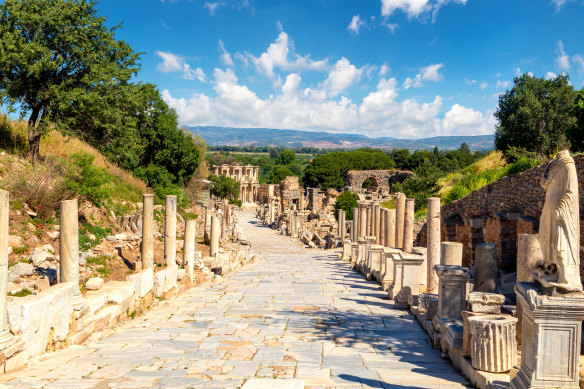 The view down Curetes Street.