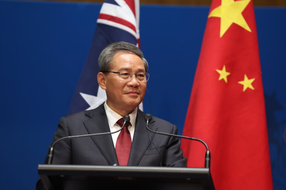 Chinese Premier Li Qiang in Canberra today.