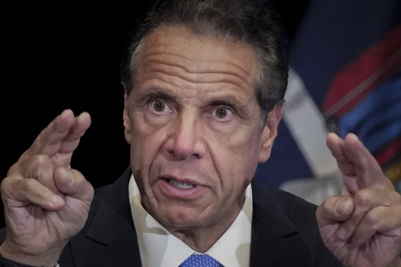 Before the fall: Then-New York Governor Andrew Cuomo in 2021.