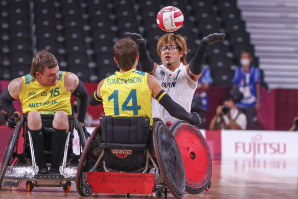 Andrew Edmondson of Australia against Japan at the Tokyo 2020 Paralympic Games.