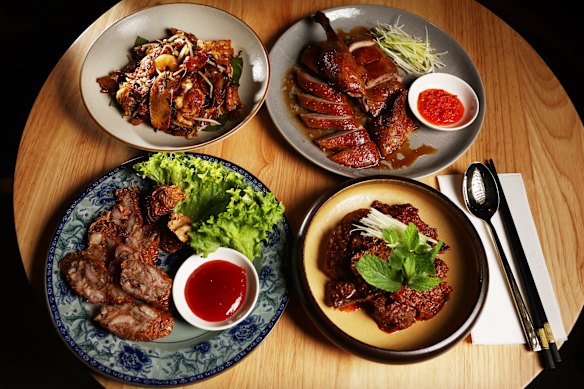 Assorted dishes at Ho Liao including char kwai teow (top left).