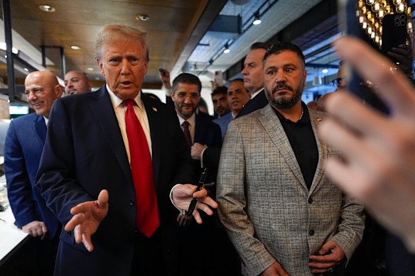 Donald Trump campaigning in Dearborn, Michigan in 2024.
